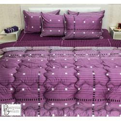 Памучно Спално бельо със завивка Lavender - Памук Перкал